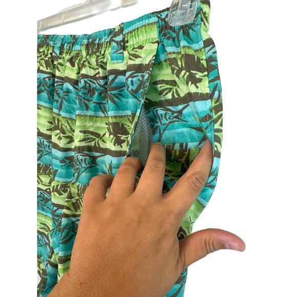 Columbia Omni Shade PFG Men's Swimming Trunks Blue & Green Size Small S - Picture 4 of 9